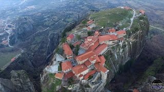 Living on the rocks, Meteora view from drone HD 24p + Photos by UPTEAM.GR