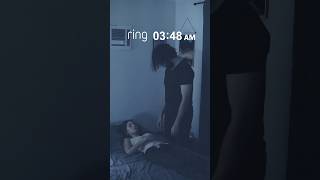 DEMON caught on camera standing over COLLEGE GIRL 😱👹 #horrorshorts #creepy #ghostvideo