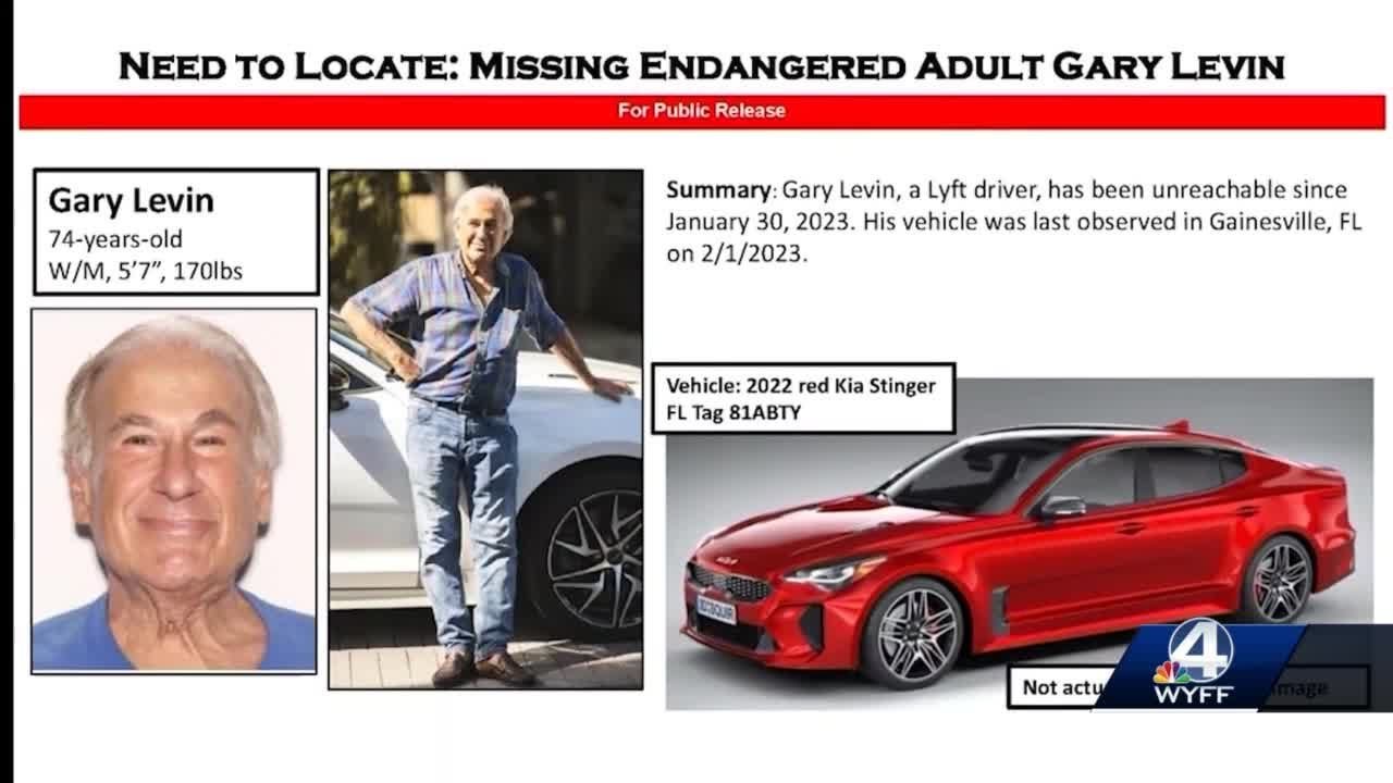 Missing Florida Lyft driver's car found in North Carolina, officials say