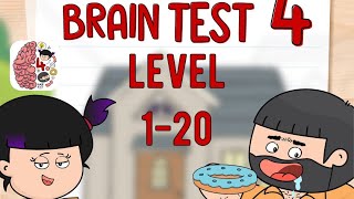 Brain Test 4 Level 1-20 Tricky Friends Answers screenshot 1