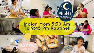 Indian Mom 5:30AM To 9:45PM PRODUCTIVE/REAL busy Morning to Night ROUTINE~IndianMom daily routine