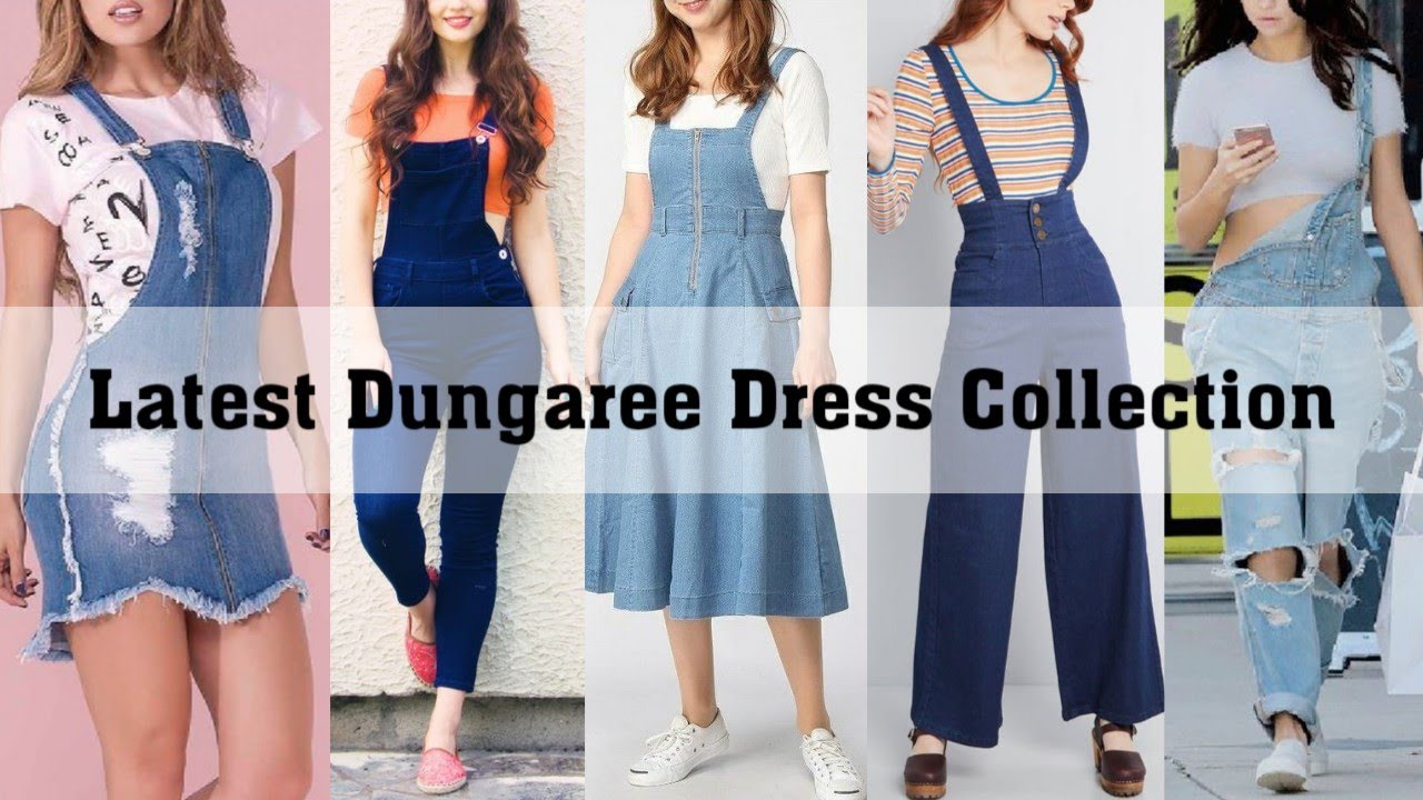 New stylish dungaree dress outfits, Dungaree dress, Denim Dungaree Dress  Collection