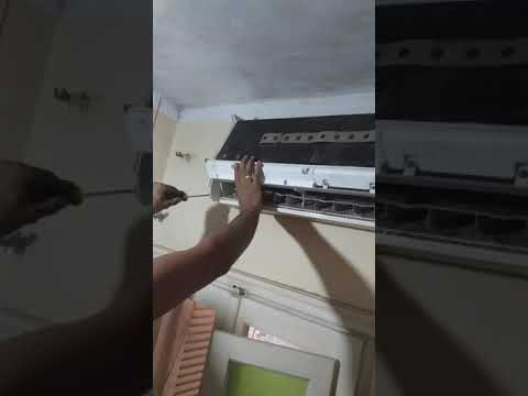 طريقه فك تكييف شارب لتنظيف الحوض والبلاور وازاله الرائحه الكريهه