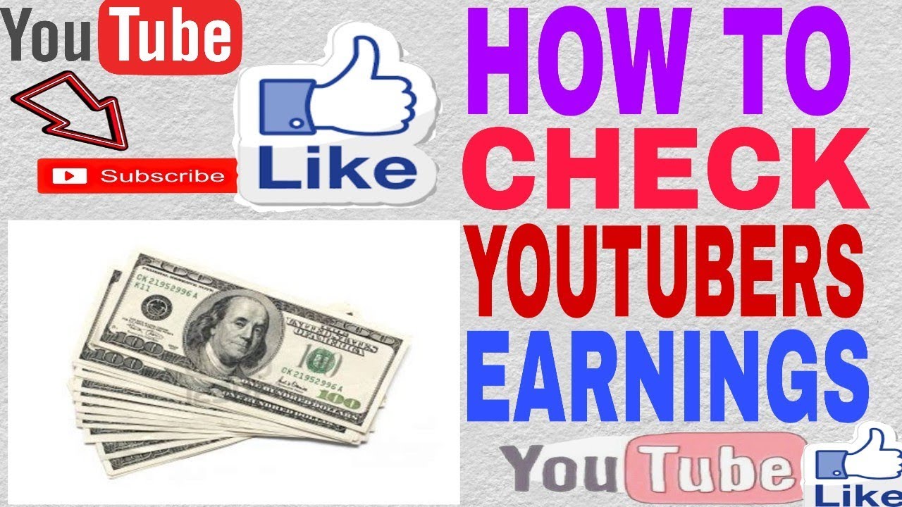 HOW TO CHECK YOUTUBERS EARNINGS - YouTube