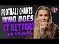 US VS UK FOOTBALL CHANTS (CRINGE) | AMERICAN REACTS | AMANDA RAE