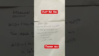 How can you find Minkowski Distance #trendingshorts #easylearning #trending #viral #viralvideo #like