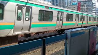 JR東日本E231系1000番台初期宮ヤマU53編成+初期宮ヤマU501編成1620E上野東京ライン・宇都宮線直通東京経由普通小金井行き有楽町駅通過