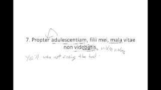 Sententiae from Chapter 5 of Wheelock's Latin
