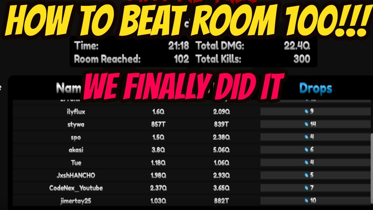 How to Beat room 100 on Anime Fighters !!!! Code Nex finally did it !!!
