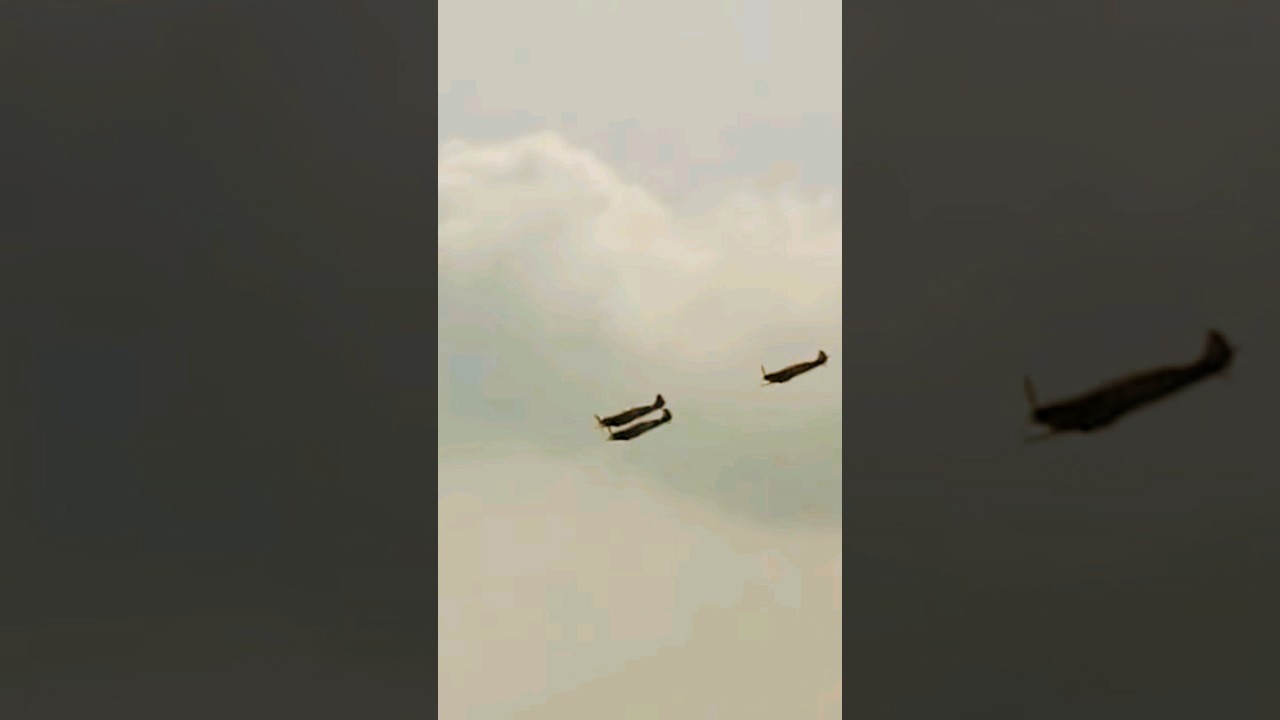 Spitfires in close formation at Duxford Flying Legends 