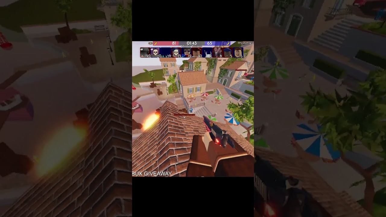 SLAYING OUT ON THE ROOF (ROBLOX ARSENAL) 