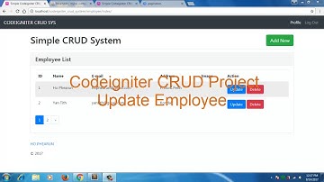 Codeigniter CRUD Project bootstrap 4 edit employee form part 9