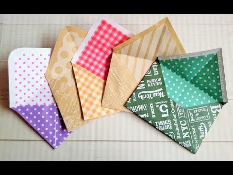 実用使い 折り紙２枚で ちょっとお洒落 丈夫で大きめな封筒 Youtube
