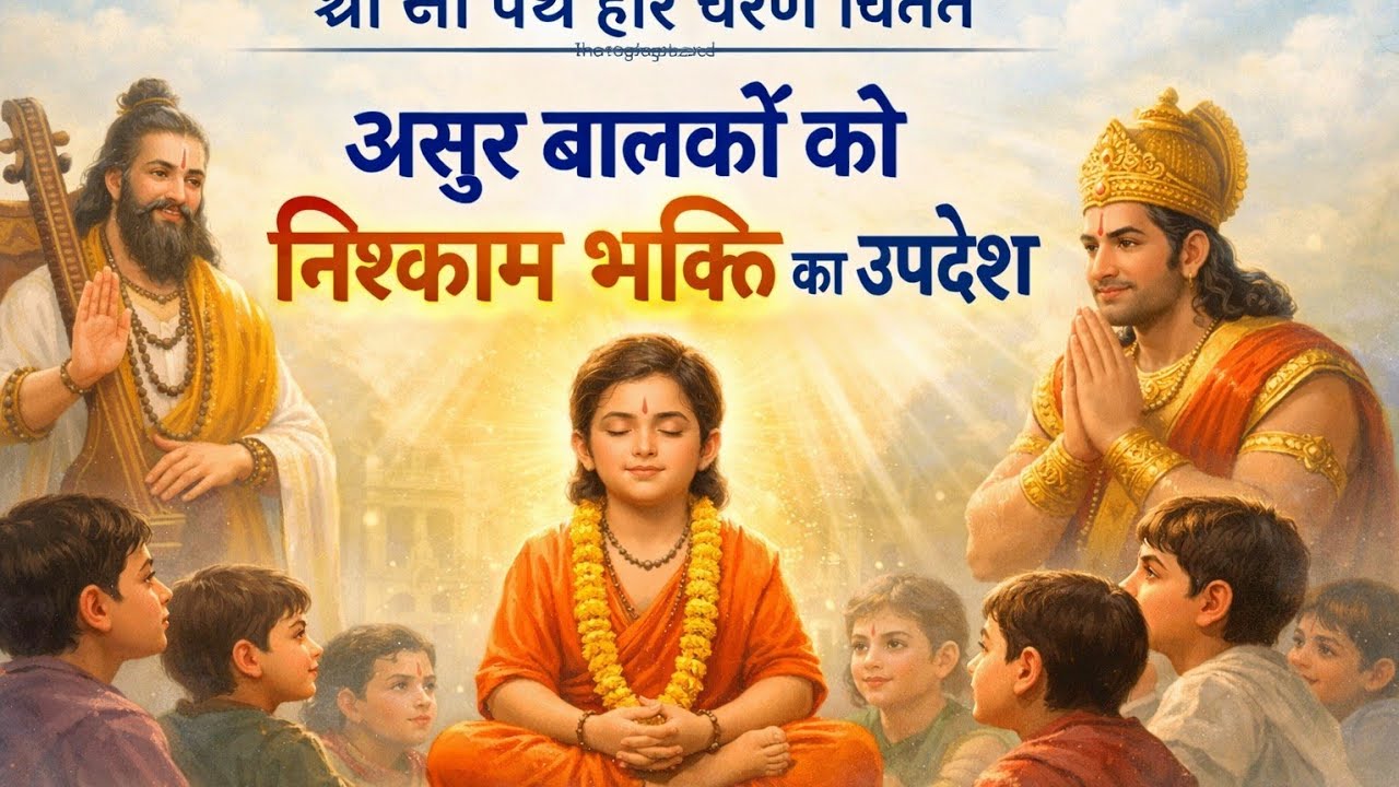 भक्त प्रह्लाद द्वारा असुर बालकों को निष्काम अनन्य भक्ति का उपदेश  श्रीजी पथ हरि चरण चिंतन कक्षा 