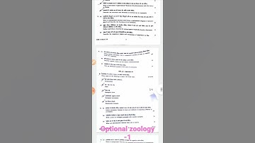 # optional zoology # upsc mains paper-1