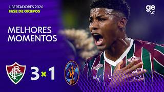 FLUMINENSE 3 X 1 LA GUAIRA | MELHORES MOMENTOS | CONMEBOL LIBERTADORES 2026 | ge tv