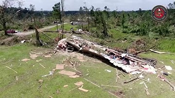 Drone footage shows Mississippi tornado aftermath