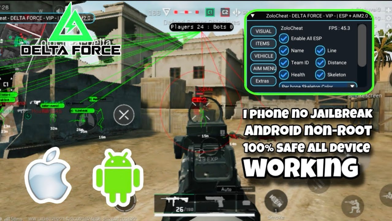 Free Delta Force Mobile Hack Cheat for iOS,Android no Root,No jailbreak -Undetected 
