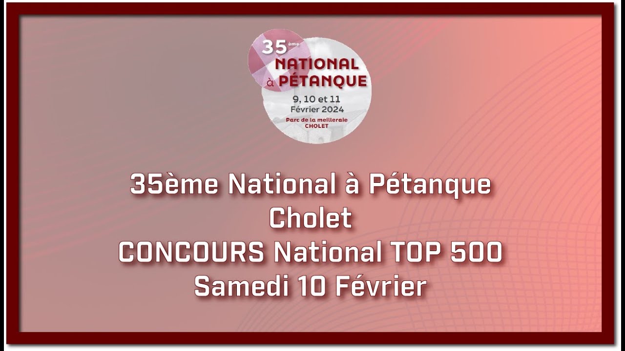 Miniature : 35ème National à Pétanque Cholet - CONCOURS National TOP 500 - Samedi 10 Février