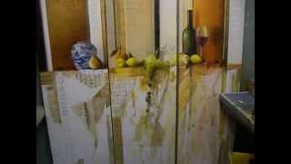 Triptych in the making by Judith Dalozzo