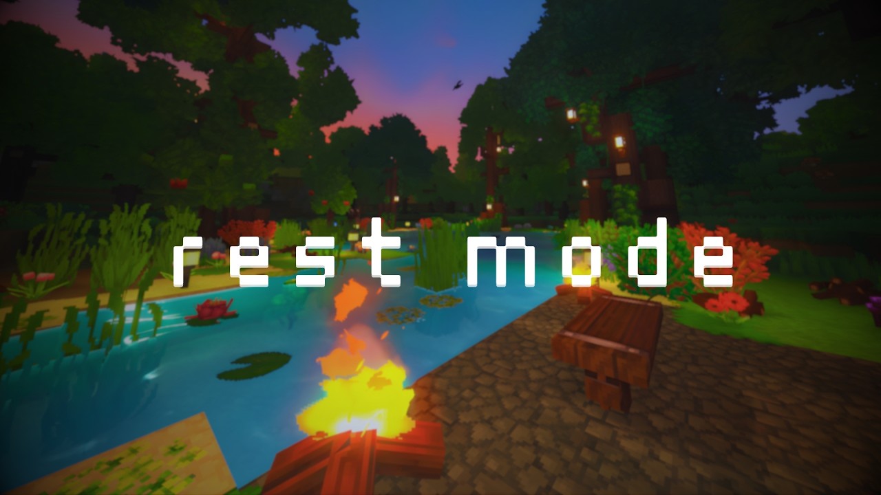 relax, rest here... (ambience w/ rain + fire crackles + music)