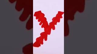Drawing  Blood Drip Effect Letter Y||Basic Drop Shadow||Marker Drawing||Doodle Idea