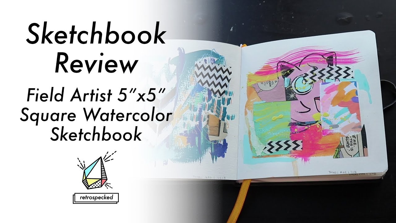 Field Artist 5"x5" Square Watercolor Sketchbook Review Retrospecked