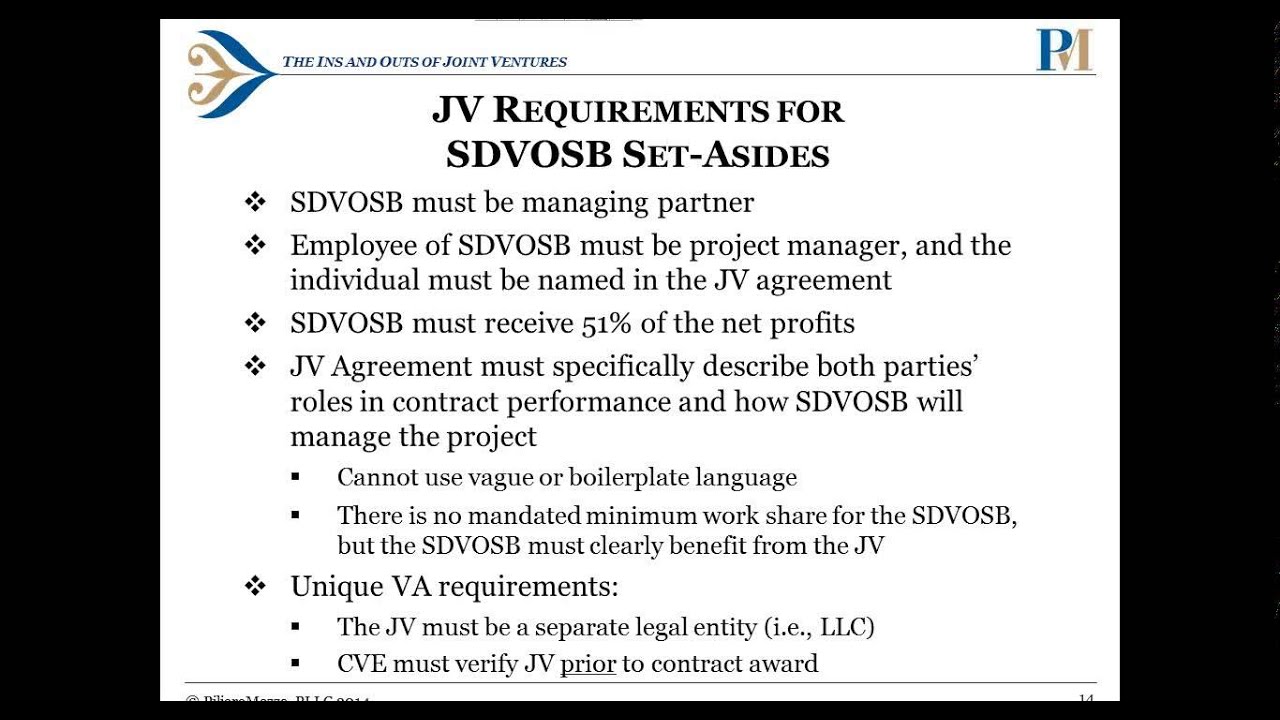 PilieroMazza Webinar: The Ins and Outs of Joint Venture Agreements