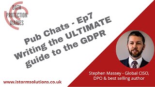 Everyone has a book in them, even one about GDPR! - Pub Chats EP7