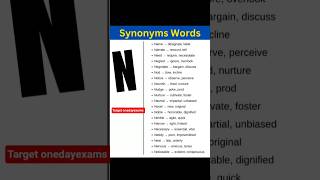 A TO Z SYNONYMS #shortsfeed #english #vocabs #vocabulary #vocabbatch #onedayexams english vocabulary