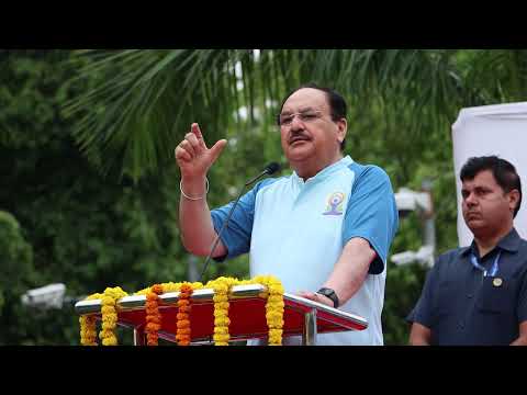 Union Health Minister, Shri JP Nadda nn the 12th International Day of Yoga
