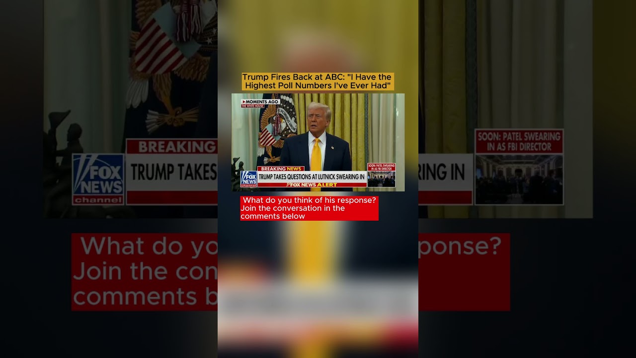 Trump Fires Back at ABC: "I Have the Highest Poll Numbers I've Ever Had" 