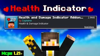 Health Indicator Mod for MCPE 1.21+ ❤️ | New Health Bar & Damage Indicator Addon🔥! screenshot 3