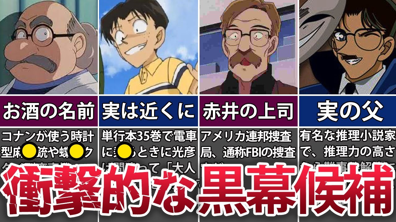 名探偵コナン 黒幕だと噂されているキャラまとめてみた ゆっくり解説 Youtube