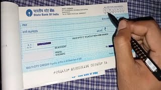 sbi check kaise bhare hindi me। how to fill cheque । self cheque kaise bhare। how to fill sbi cheque