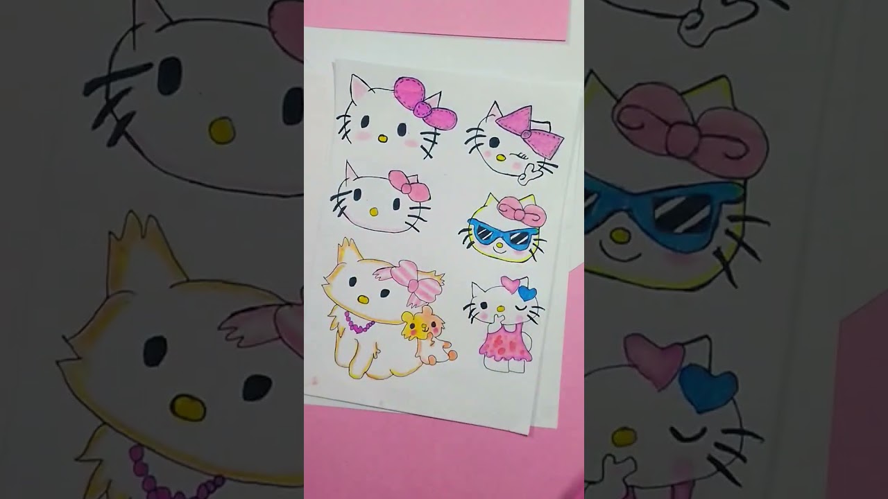 DIY cute Hello Kitty stickers 😍 