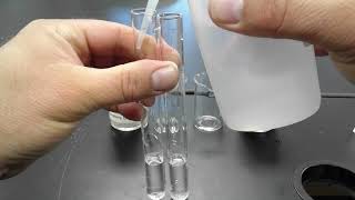 Rock versus table salt dissolving in water.