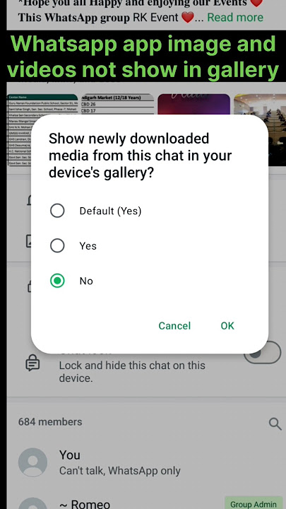 whatsapp image/video not show in gallery from group 2025 #shorts #ytshort