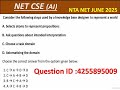 PYQ OF JUNE 2025 | #AI | #GeneticAlgorithm | NTA UGC NET DEC 2025 EXAM | COMPUTER SCIENCE
