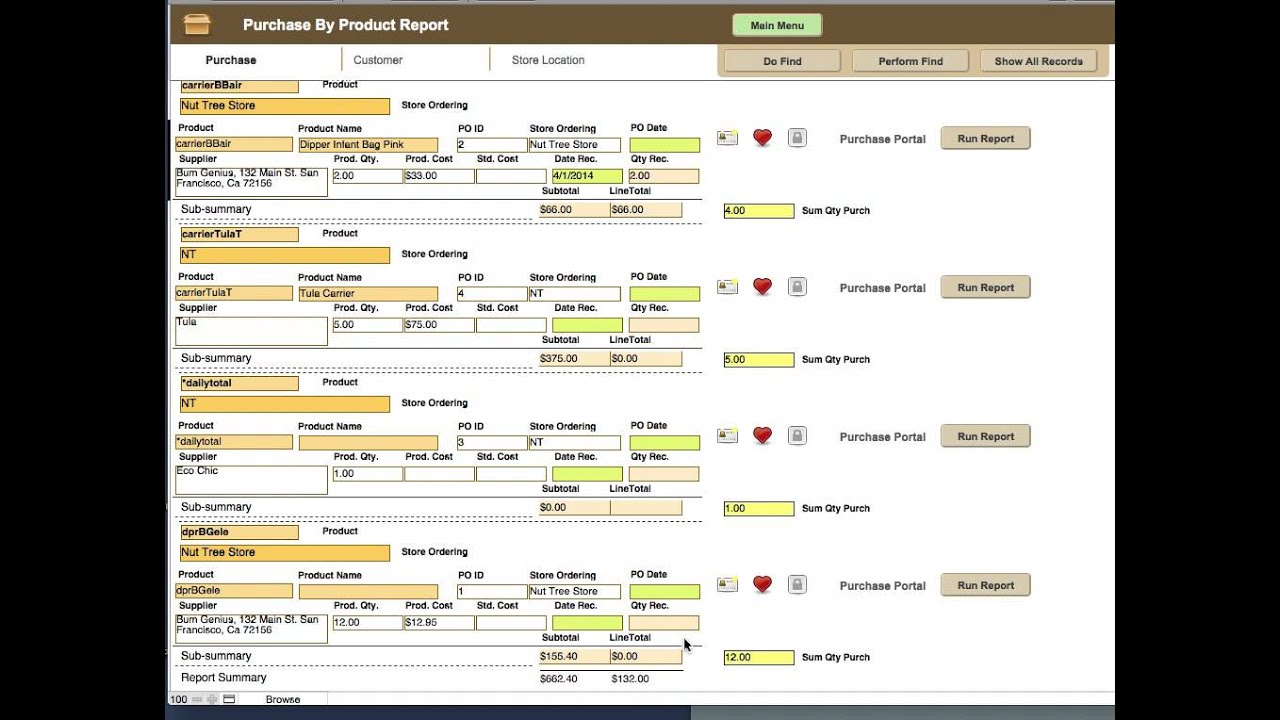 POS Cloud v13 Pro - Purchase By Product Report