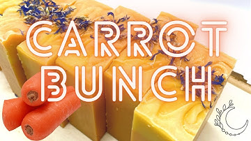 The making of carrot puree cold process soap.