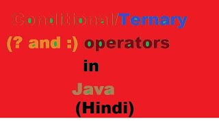 Conditional /Ternary Statement in JAVA