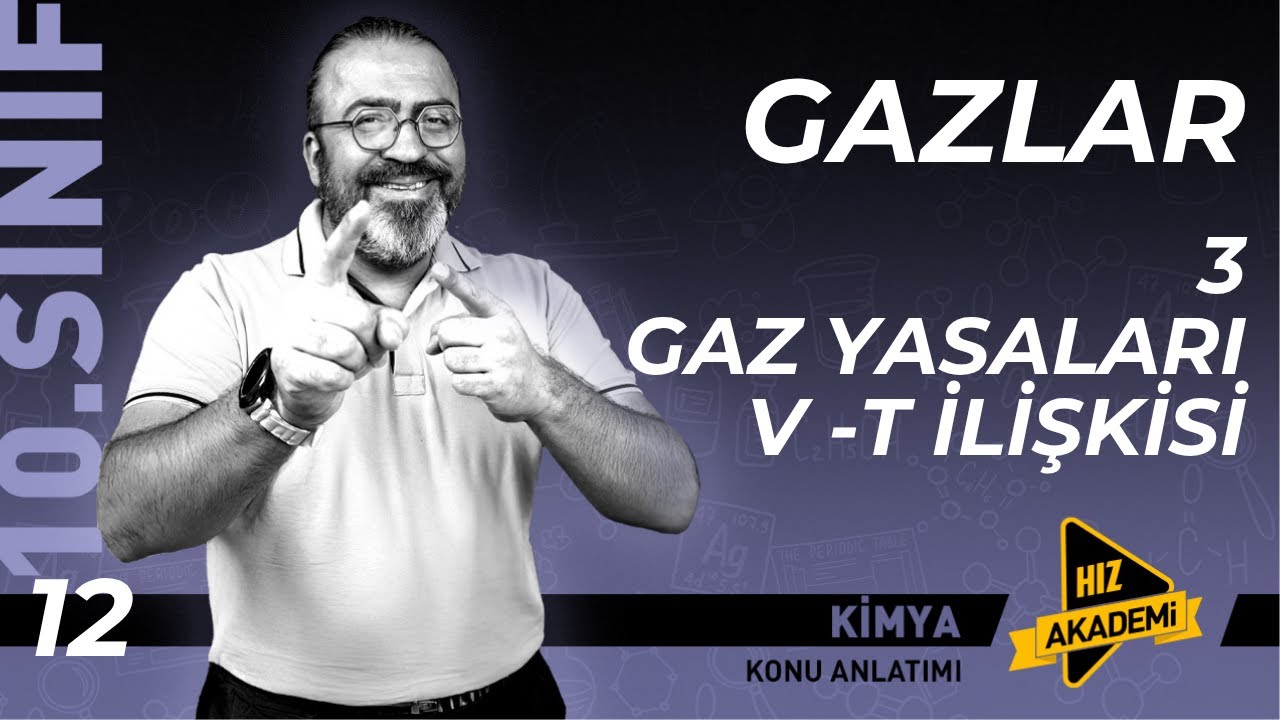 10. Sınıf - Gazlar -3 - Gaz Yasaları -  V T ilişkisi