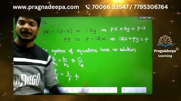 📚 Class 10 Linear Equations | No Solution Condition | Pragnadeepa Learning 🎓