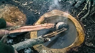 Primitive Bushcraft - Rock Boiling Water | Self Reliance