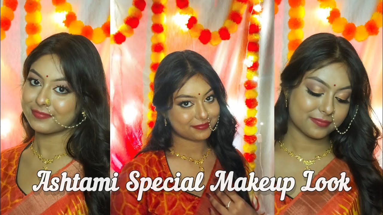 Ashtami Makeup Look | Sabeki Makeup | Durga Puja Series | Sucheta Nandi