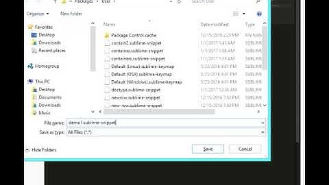 Sublime text 2 Code Snippets