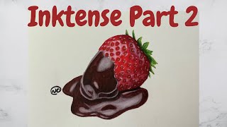 Inktense Pencils Tutorial How To Draw Chocolate Covered Strawberry Part 2/2