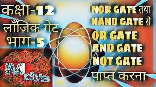 NOR GATE तथा NAND GATE से‌ OR AND तथा NOT GATE प़ाप्त करना कक्षा-12 भौतिक विज्ञान हिन्दी में mdys