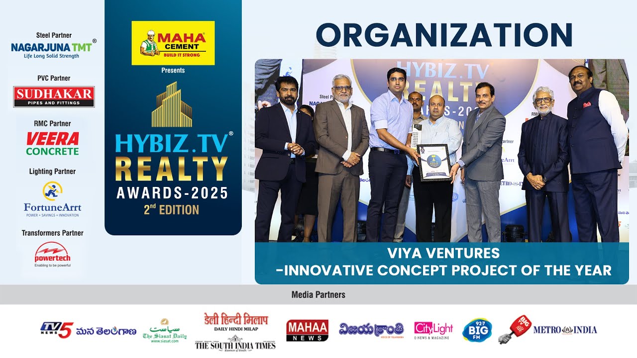Viya Ventures-Best Organization Award Winner | Hybiz Tv Realty Awards 2025